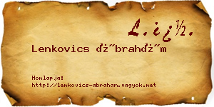Lenkovics Ábrahám névjegykártya